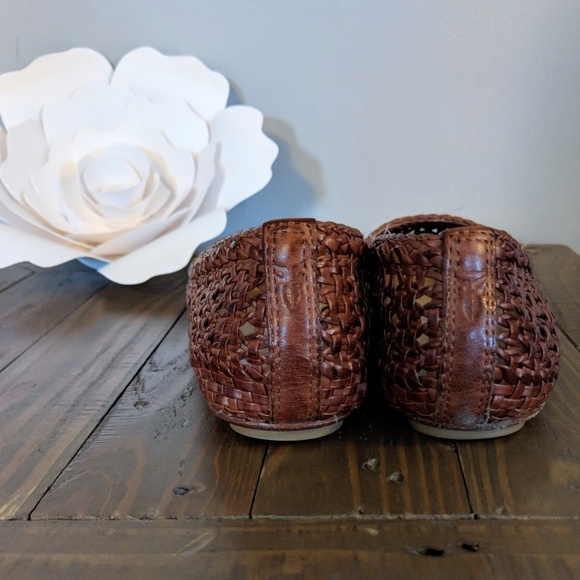 SOLD! Frye Emma Woven Ballet Flat in Cognac - Picture 6 of 7